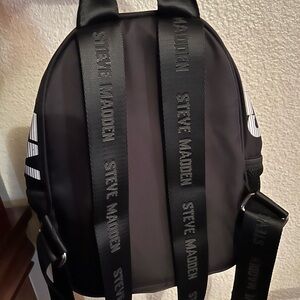 Steve Madden Black and White mini Backpack